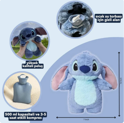 Stitch Sıcak Su Torbası – Yumuşak Peluş Tasarım
